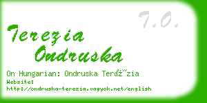 terezia ondruska business card